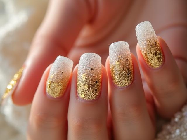 Showcase of artistic acrylic designs with encapsulated glitter