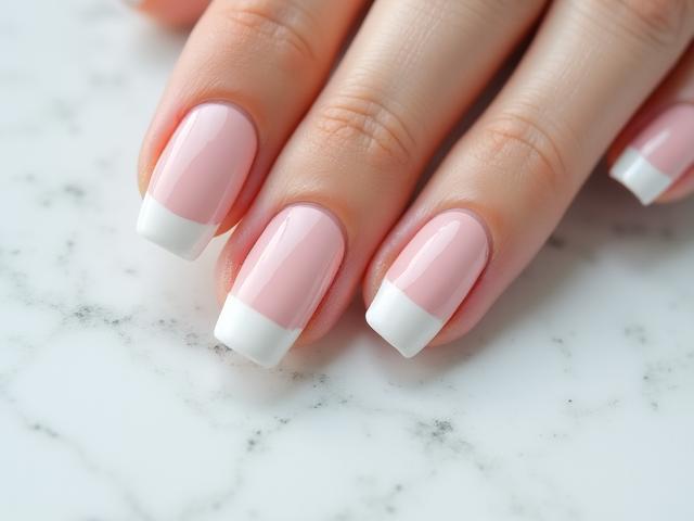 Classic French tip with modern twist