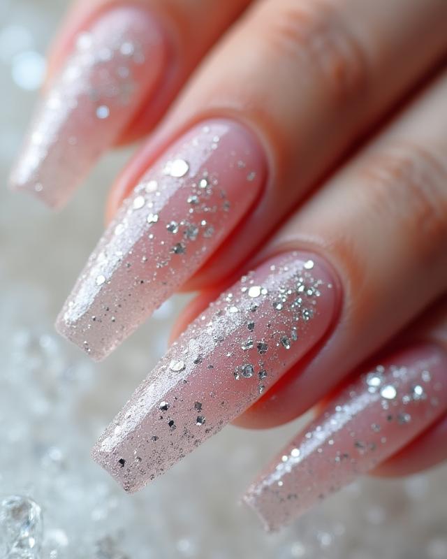Intricate bridal nails